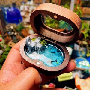Handmade Miniature landscape Model Special Proposal Ring box -Eastern islands